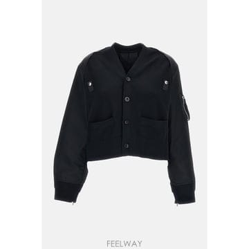 26 F/W 사카이 나일론 트윌 X 코튼 니트 가디건 26085860 B0032179476