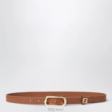 26FW Fendi Sellier 브라운 레더 FF 벨트 8C0778A0KKF1UJK TP578791891