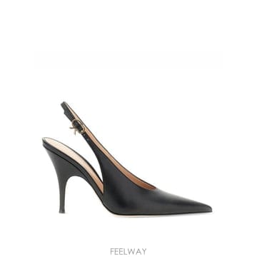 26FW 지안비토로씨 Sofia 레더 슬링백 Pumps G9560595RICVITBLACK TP5783883