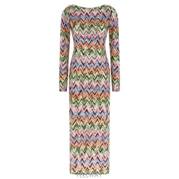 26SS MISSONI 롱 sleeve 드레스 MS25SQ14BJ00QLSM9Z9 TP577502068