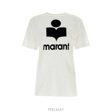 24FW 이자벨마랑 화이트 linen Zewel t 셔츠 TS0001FBA1N09E20WH TP5775007