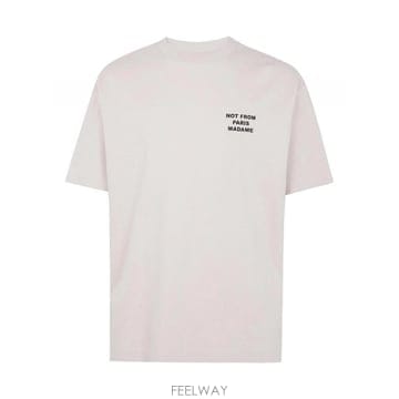 26SS 드롤드무슈 T 셔츠 Le T 셔츠 Slogan Crew 넥 with Slogan 프린트 on Fro
