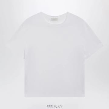 26FW Toteme 클래식 T 셔츠 in 화이트 Organic 코튼 저지 263WRT0529FB050200