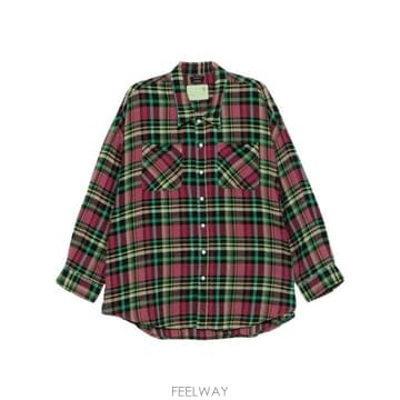 알써틴 포켓 셔츠 플레이드
