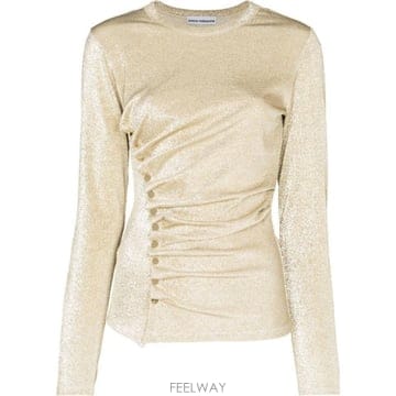 rabanne 24FW ���ڶ�� �� sleeve ž in shimmering lurex fabric  ����� metalli24FW ���ڶ�� �� sleeve ž in shimmering lurex fabric 