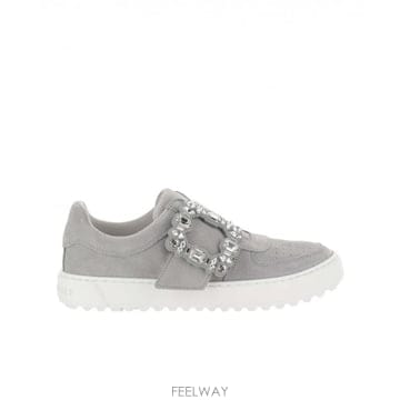 Roger Vivier 24FW ���� ��� ����Ŀ�� ���� ��� in camoscio con fibbia gioiello RVW624FW ���� ��� ����Ŀ�� ���� ��� in camoscio con 