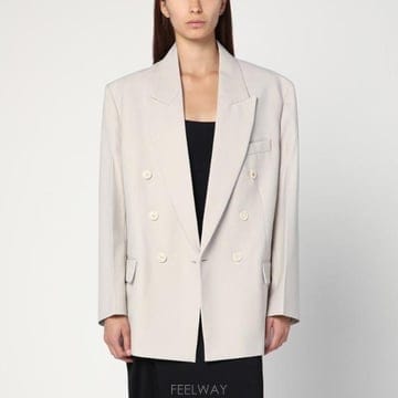 Victoria Beckham 25FW ���丮�ƺ��� Pumice coloured double breasted ���� 1325WJK00644225FW ���丮�ƺ��� Pumice coloured double breasted ����