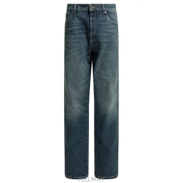 26FW 미우미우 Straight 레그 jeans with reverse 로고 GWP5826019F0008S