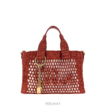 Chloe 26FW chloe Red raffia ��� Banana shopping �� CH26AS908P08646 T26FW chloe Red raffia ��� Banana shopping �� CH26AS90