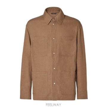 26FW Fendi Blouson Solid Linen Gianduia FW1447AVSGF19FJ TP57