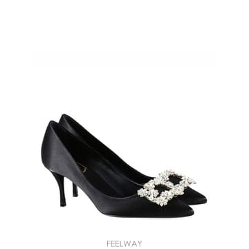 26SS 로저 비비에 Flower Strass buckle satin pumps RVW41417620RS0B