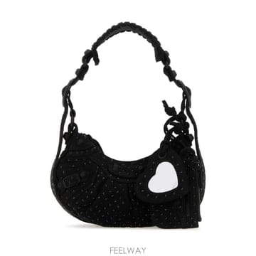 25SS Balenciaga Embellished 데님 Le Cagole XS 숄더 백 6713092AAKM