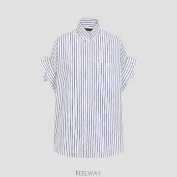 Balenciaga TUCKED SLEEVE 셔츠 857833TTM339086 TP578087668