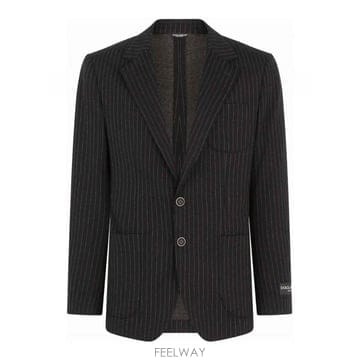 돌체 앤 가바나 스트라이프 저지 블레이저