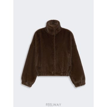 Max Mara 26FW �������� Giacca corta dalla texture soffice   MARRONE WE50826FW �������� Giacca corta dalla texture soffice   MAR
