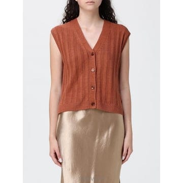 Max Mara 26SS �������� Gilet MM �������� in maglia di puro lino con scollo a26SS �������� Gilet MM �������� in maglia di puro lino