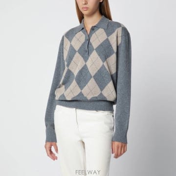 | Other Brand | 26FW ROHE Grey ���� with ������ Argyle pattern in �� blend 420234226FW ROHE Grey ���� with ������ Argyle pattern in �� b
