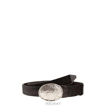 Brunello Cucinelli 26FW ���ڷ� ��ġ�ڸ� Embossed ���� ��Ʈ with oval buckle MAUTF266C607426FW ���ڷ� ��ġ�ڸ� Embossed ���� ��Ʈ with oval bu