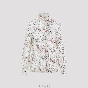26FW Valentino Plus de Pois Casual 셔츠 9B3AB8N0A9N3G5 TP57818
