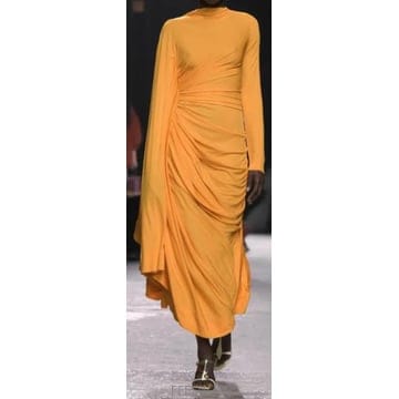 25SS 보테가베네타 Draped 드레스 in mandarin colour 820988V4N207274 TP