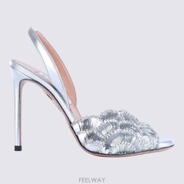 Aquazzura 26FW Aquazzura Ce Soir silver ���� in nappa ���� CSOHIGS0ENMCCC26FW Aquazzura Ce Soir silver ���� in nappa ���� CSOHI