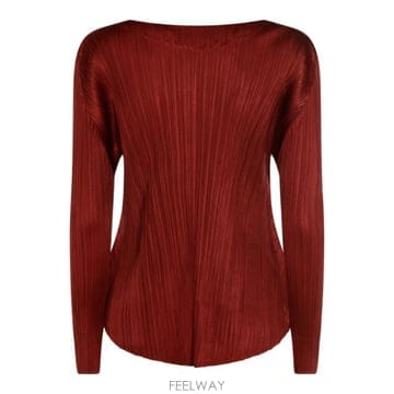 Issey Miyake 26SS PLEATS PLEASE �̼��̹̾��� Pleats Please �̼��̹̾��� ž ���� Red PP526SS PLEATS PLEASE �̼��̹̾��� Pleats Please �̼��̹�
