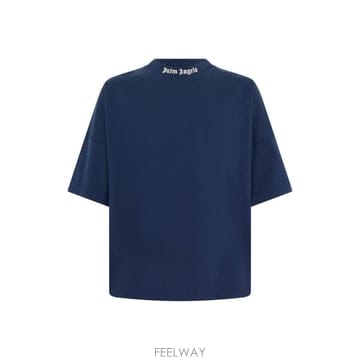 Palm Angels 26SS �ʿ����� ���������� T ���� with �ΰ� PMAA10BS26JER001NAVYBLUEOFFWHIT26SS �ʿ����� ���������� T ���� with �ΰ� PMAA10BS26JE