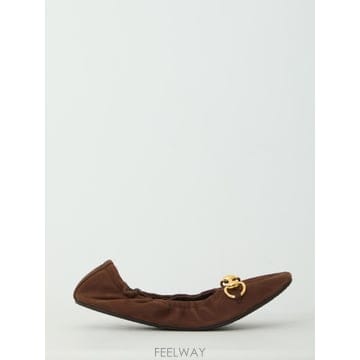 GUCCI ���� Prima ballerina flat in suede 875323AAEQY2021 TP578504500���� Prima ballerina flat in suede 875323AAEQY2021 TP5