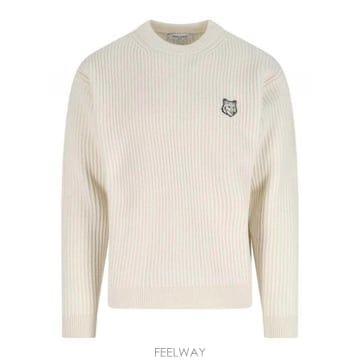 Maison Kitsune 25FW Maison Kitsune FOX HEAD �� RIBBED ���� PM00811KT1149P700 T25FW Maison Kitsune FOX HEAD �� RIBBED ���� PM00811KT1