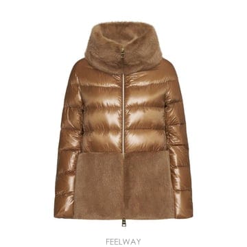 에르노 ULTRALIGHT NYLON 앤 레이디 ALTERNATIVE FUR CAPE PI001933D120