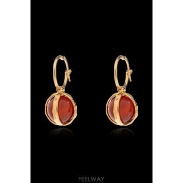JIL SANDER 26FW ������ Brass earrings with stone J11VG0355P9376620 TP5779026FW ������ Brass earrings with stone J11VG0355P937662