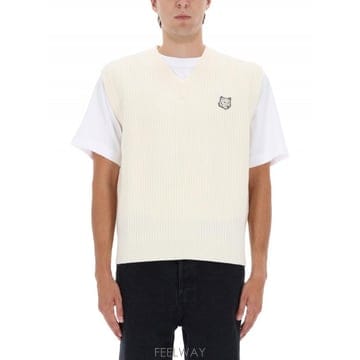 Maison Kitsune 25FW Maison Kitsune RIBBED ����Ʈ WITH FOX PATCH PM00810KT1149P25FW Maison Kitsune RIBBED ����Ʈ WITH FOX PATCH PM008