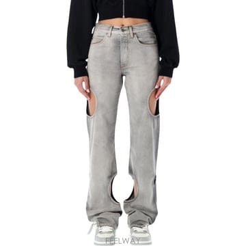 Off White 25FW Off ȭ��Ʈ Off ȭ��Ʈ grey Meteor �� �ƿ� jeans OWYA06AF25DEN00125FW Off ȭ��Ʈ Off ȭ��Ʈ grey Meteor �� �ƿ� jeans O