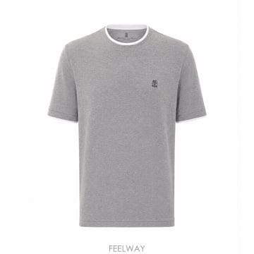 Brunello Cucinelli 26FW ���ڷ� ��ġ�ڸ� ���ڷ� ��ġ�ڸ� T Shirts �� Polos M0B137451GCXT40 TP26FW ���ڷ� ��ġ�ڸ� ���ڷ� ��ġ�ڸ� T Shirts �� P