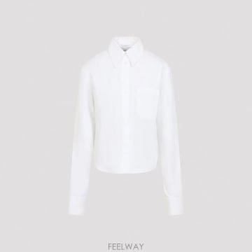 26SS 스포츠 맥스 Camicia classica 스포츠 맥스 in misto cotone 26121110