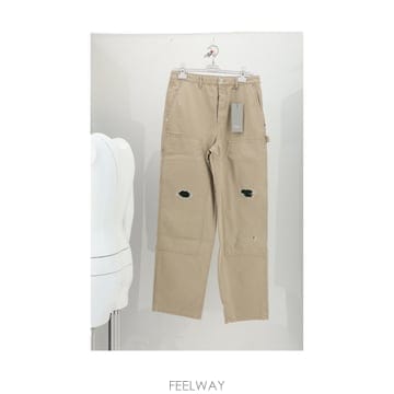 디올 디스트레스 와이드 팬츠