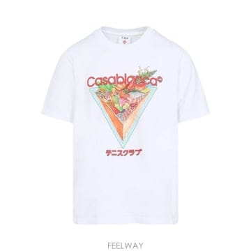 CASABLANCA 26SS CASABLANCA ��Ʈ sleeves  Full color graphic ����Ʈ  Crew ��26SS CASABLANCA ��Ʈ sleeves  Full color graphic ����