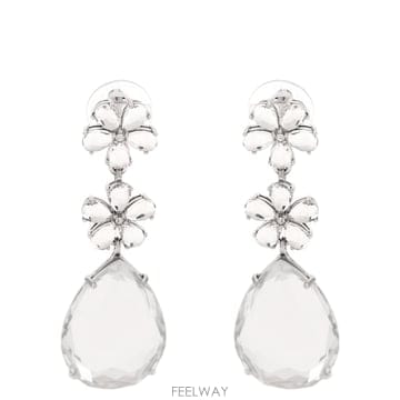 Self Portrait 26FW Self portrait Crystal Flower Tiered earrings PF26643ESL26FW Self portrait Crystal Flower Tiered earrings PF26