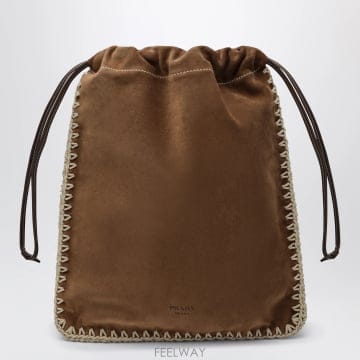 PRADA 26FW ����� ����� Wish �Ŀ�ġ in cacao suede ���� 1NK0632FP1F0324 TP5726FW ����� ����� Wish �Ŀ�ġ in cacao suede ���� 1NK