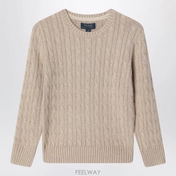 Ralph Lauren 26FW ���� ���� �η� Cable ��Ʈ ��ư ũ��� ������ in tan heather 3237026745126FW ���� ���� �η� Cable ��Ʈ ��ư ũ��� ������ in t