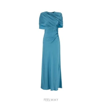 Stella McCartney 26SS ���ڶ� ��īƮ�� Abito Draped cape gown ���ڶ� ��īƮ�� 6A04913FU3024126SS ���ڶ� ��īƮ�� Abito Draped cape gown ���ڶ� ��