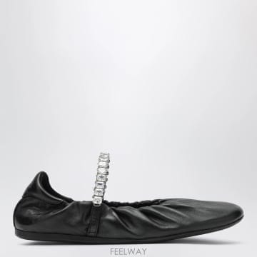 Jimmy Choo ������ Jade Ballet Flats in ���� nappa ���� with crystal embellishe������ Jade Ballet Flats in ���� nappa ���� with cryst