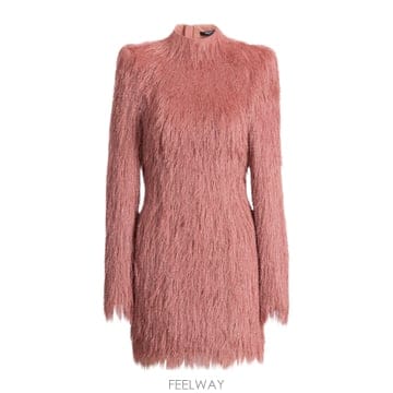 Balmain 26FW Balmain �� SLEEVES FRINGES BODYCON ��Ʈ �巹�� HF1R8975XM060E26FW Balmain �� SLEEVES FRINGES BODYCON ��Ʈ �巹�� HF