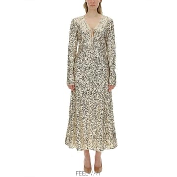 | Other Brand | 24FW ������Ʈ ����� �� �巹�� With Sequins In Techno Fabric ���� 112626124FW ������Ʈ ����� �� �巹�� With Sequins In Techno 