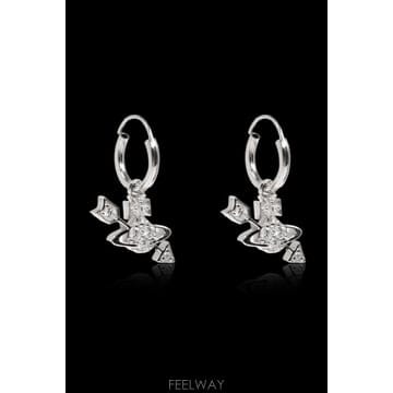 ViVienne westwood 26FW ���� ����Ʈ��� Silver Kiri Hoop earrings 6203009K01P102P10226FW ���� ����Ʈ��� Silver Kiri Hoop earrings 62030