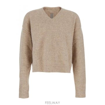 Rick Owens 25FW �������� ������ ������ With V �� �� Dropped Shoulders In �� Blend Ma25FW �������� ������ ������ With V �� �� Dropped Shoul