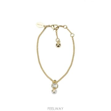 Jimmy Choo ������ Charm �극�̽��� JCPEARLCUBEBRCLTFTAGOLDWHITECRYSTAL TP579243������ Charm �극�̽��� JCPEARLCUBEBRCLTFTAGOLDWHITECR