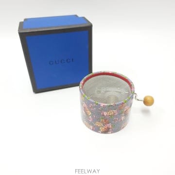 GUCCI 구찌 체크 플라워 로망스 수동 오르골 멜로디박스 아날로그감성 A737