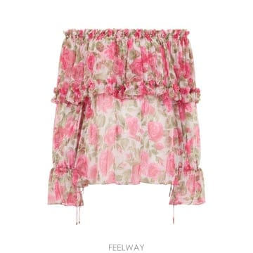 Chloe 26FW chloe OFF ��� ž ��ũ MUSLIN WITH PUFF SLEEVES CH26UH12327826FW chloe OFF ��� ž ��ũ MUSLIN WITH PUFF SLEEVES C