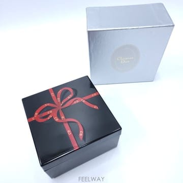DIOR 디올 리본 사각 블랙 트링켓 보석함 캐니스터 쥬얼리박스 A837